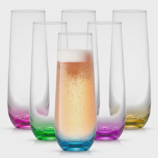 HUE CHAMPAGNE GLASSES SET/6