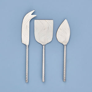 ETCHED  & HAMMERED CHEESE SET/3