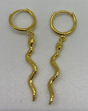 Load image into Gallery viewer, LONG SNAKE HOOP EARRINGS
